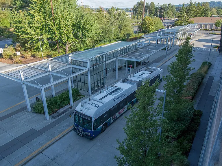The bus from Issaquah Transit Center will deliver you downtown in 20 minutes