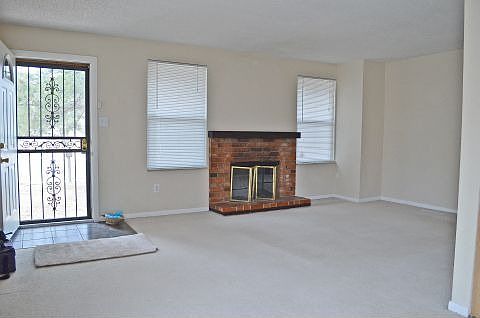 Living room with fireplace