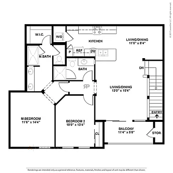 Floor plan TWO.5 W/ 2 Car Attached Garage