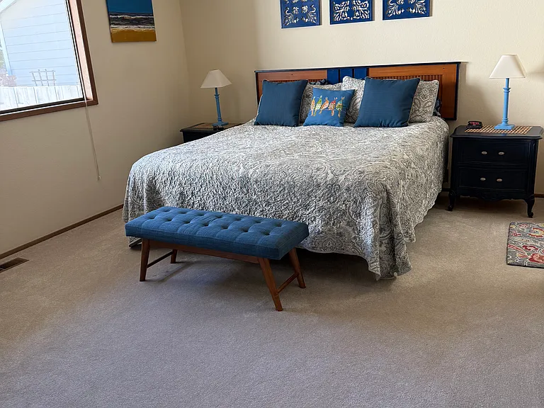 Master bedroom with cal-king