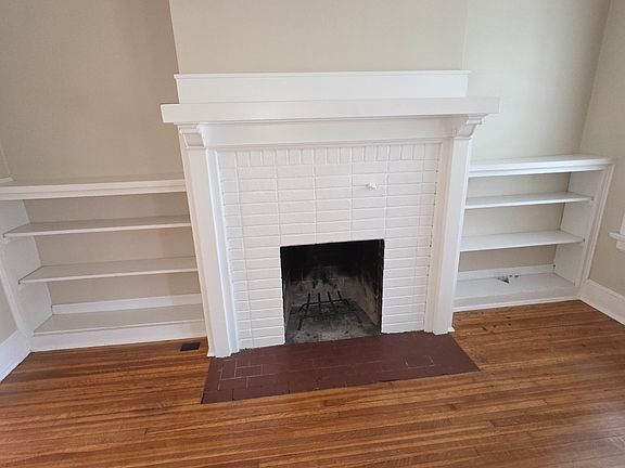 Decorative fireplace and built-ins