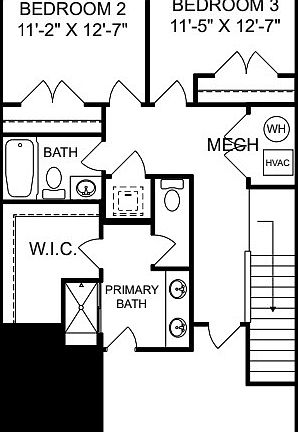 The primary bedroom, along with two other well-sized bedrooms, includes a private balcony. The oversized primary suite on the second floor features an en-suite bathroom, double vanities, two walk-in closets