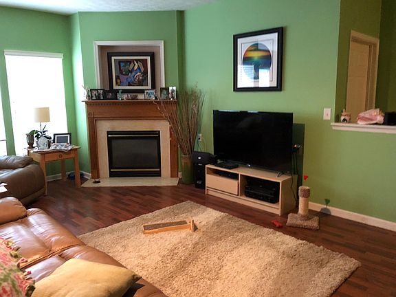 Living room with fireplace