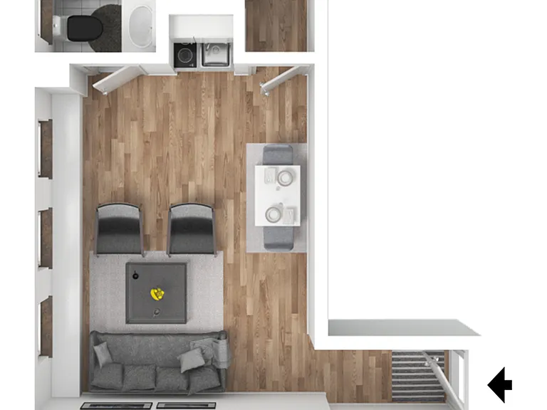 Unit 1710, 2010 (238 sqft)
