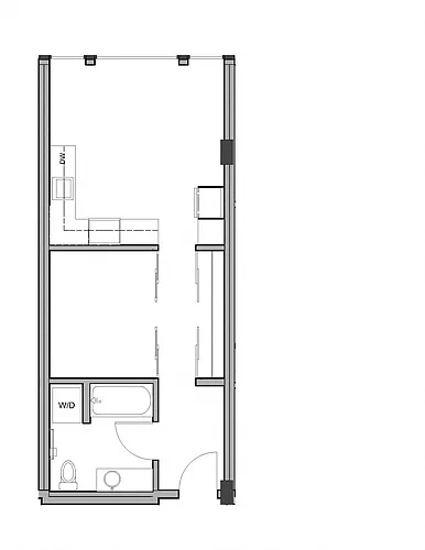 Floor plan Open 1 Bed 1 Bath 05