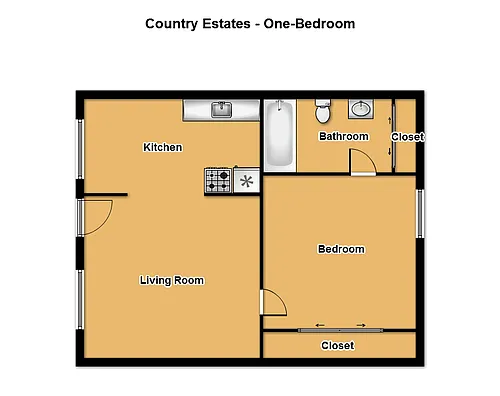 Floor plan 1X1