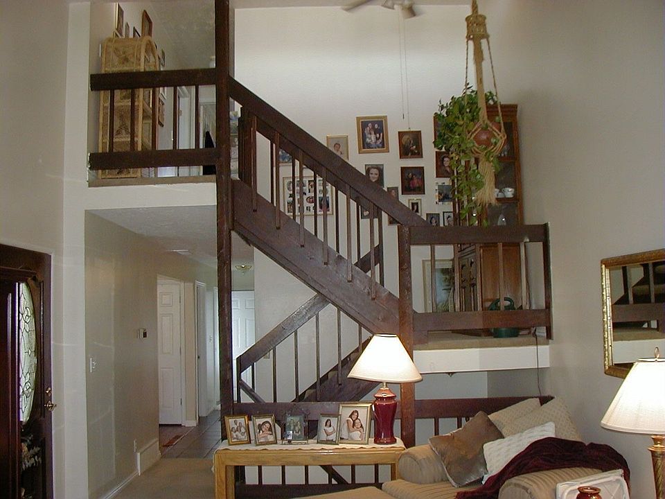 Living Room with cathedral ceilings