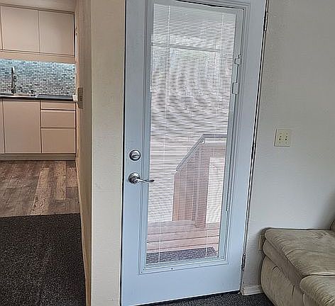 Levelor shade front door