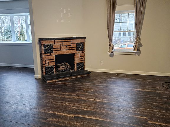 fireplace in living area