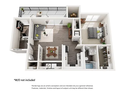 Floor plan 1 Bedroom 1 Bath