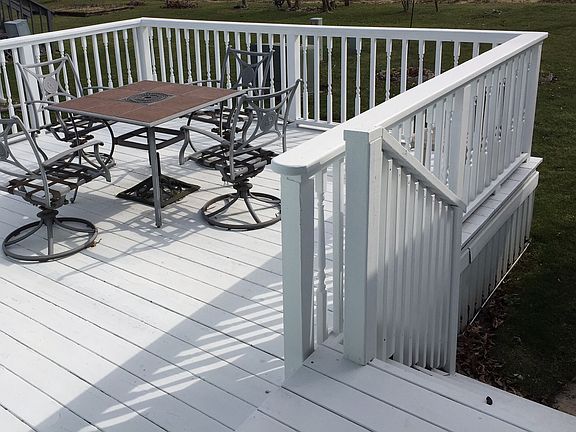 Enjoy coffee on the deck