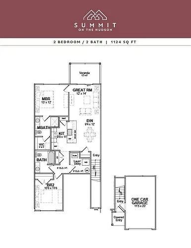 Floor plan 2/2 TH 1124