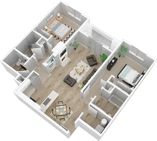 Floor plan 2X2 E