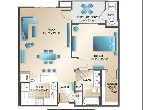 Floor plan 1BD