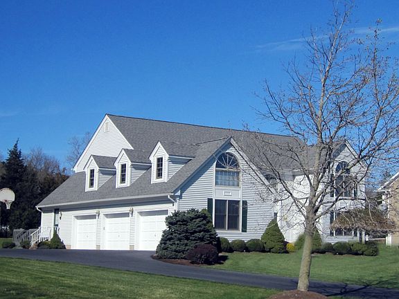 There is a three car garage 