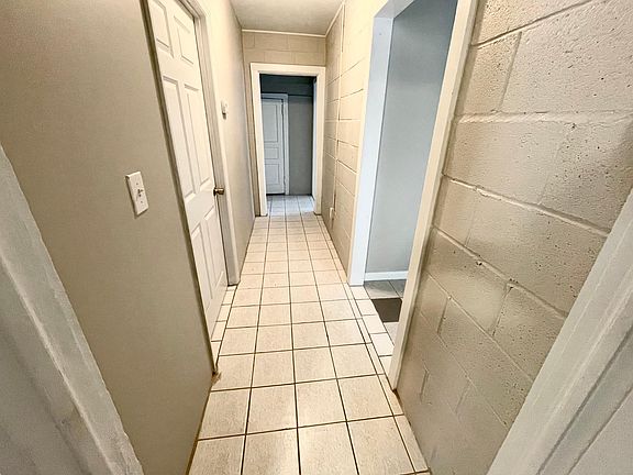 Hallway. 3 bedrooms, kitchen and bathroom off the hallway.