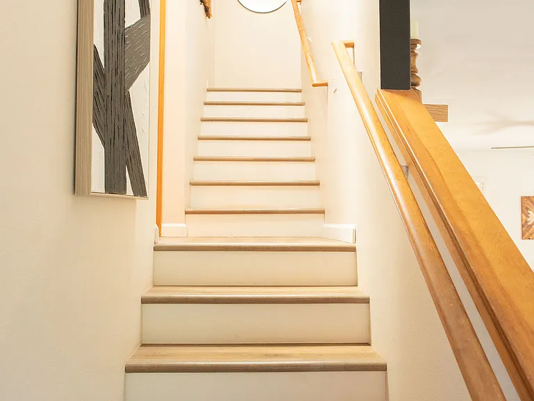upstairs, split level home