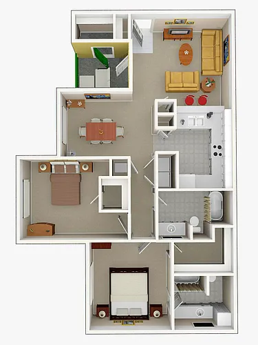 Floor plan Two Bedroom