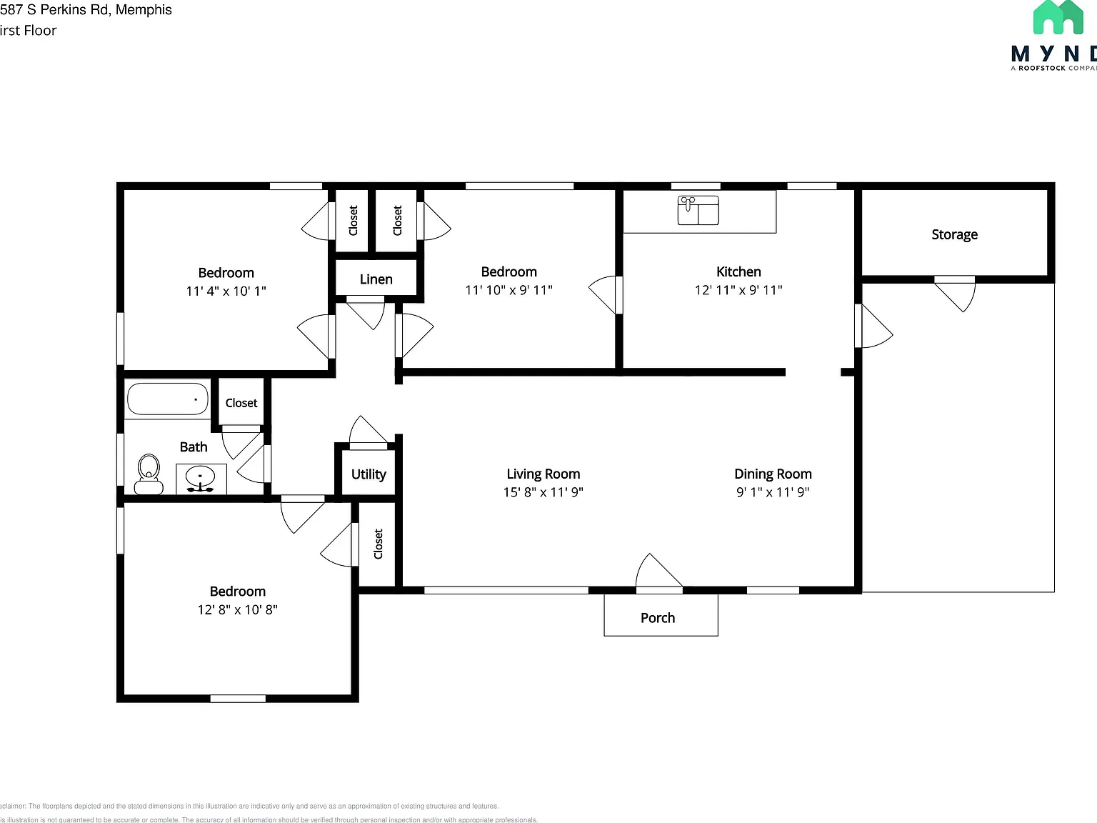 3 bed, 1.0 bath, 1082 sqft, $1,230 — Photo 2