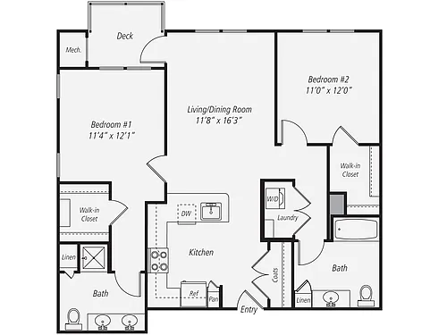 Floor plan B2-1108