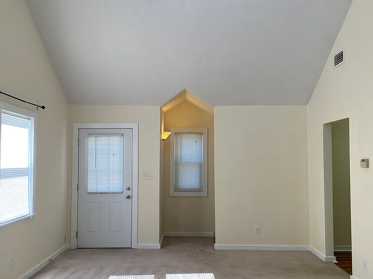 Living room and patio door