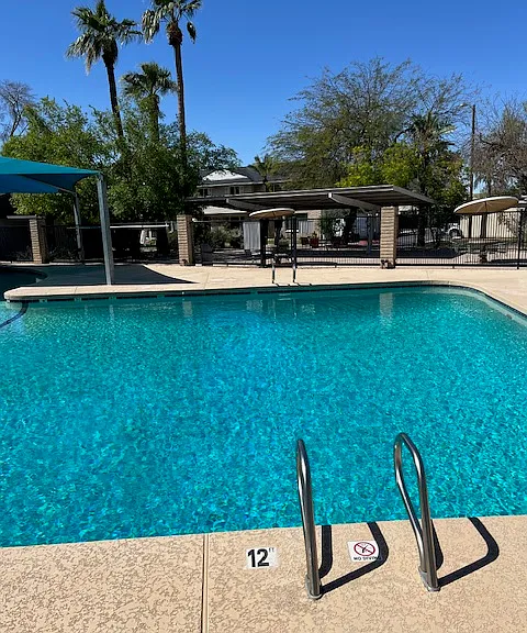 Eastwood Townhomes Large Gated Swimming Pool 3 Feet to 12 Feet Deep with Shaded Child Shallow Area