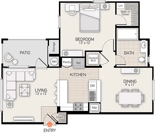 Floor plan Villetta - Plan R