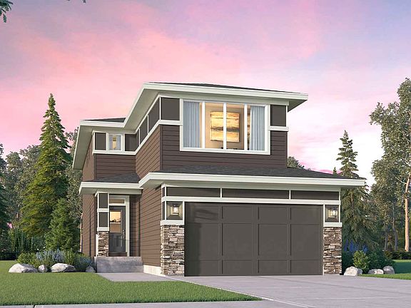 Exterior rendering of the Prairie style Versa 26 model by Brookfield Residential