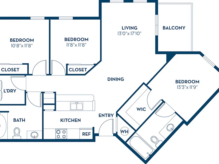3 Bedroom | 2 Bath | 1311 SF | Renovated 3 Bedroom | 2 Bath | 1311 SF | Renovated