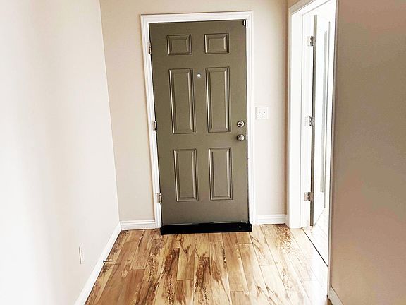 Looking at the front door from inside.