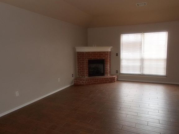 Gas insert in fireplace.