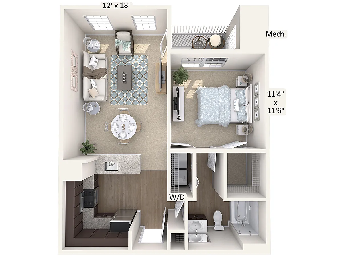 Floor plan A2-E-Upper