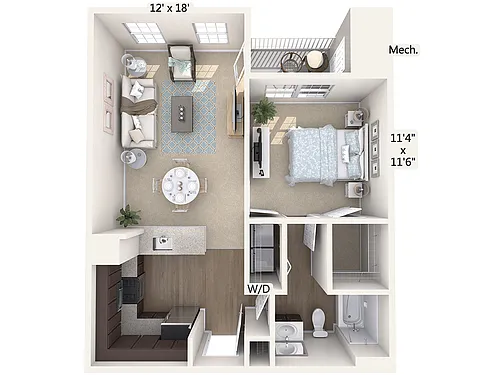 Floor plan A2-E-Upper
