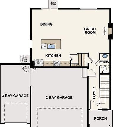 Downstairs floorplan