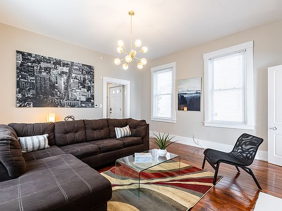 Nice living space attaches to bedroom and kitchen.