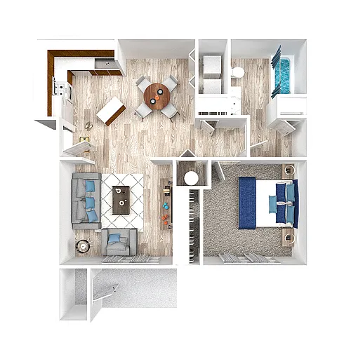 Floor plan 1 Bedroom 1 Bathroom