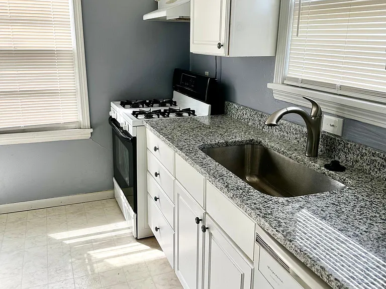 granite countertop with new sink