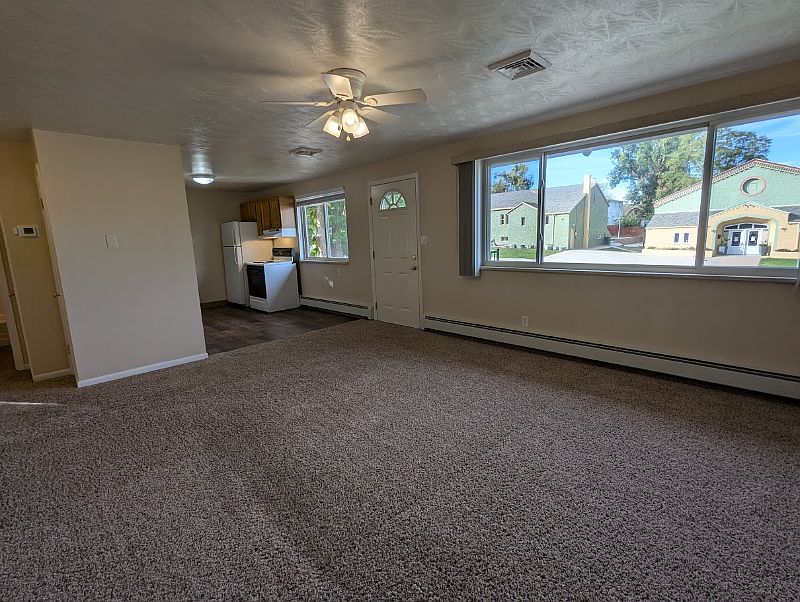 Large windows in the living room