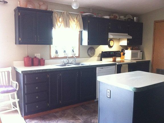 left side of kitchen and island