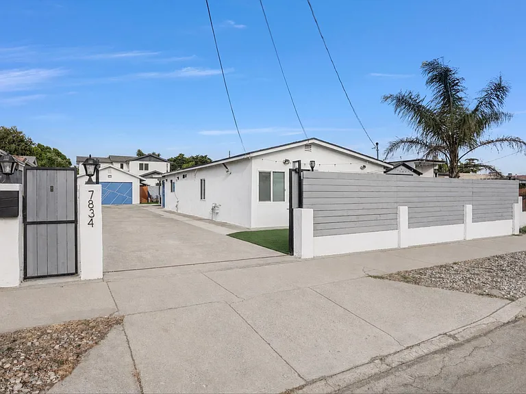 a look at property from the street while car gate open