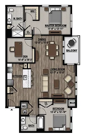 Floor plan 2J