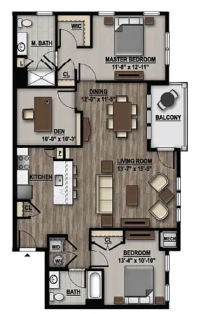 Floor plan 2J