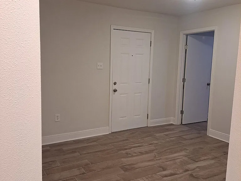 Living room and front door entry