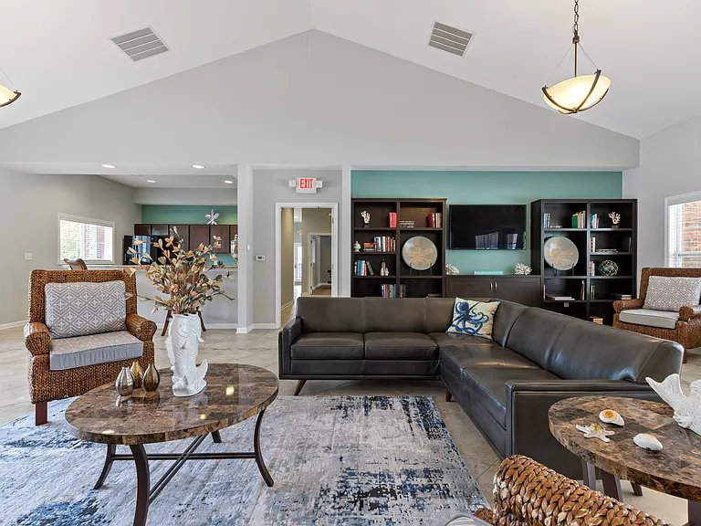 Open Clubhouse with Sitting Area and TV