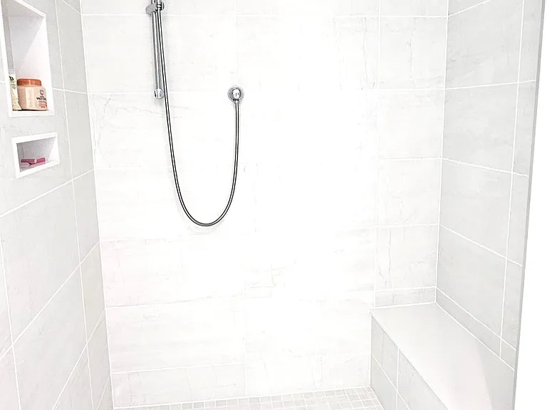 walk in shower in master bath