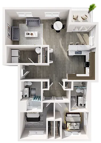 Floor plan 2x2D