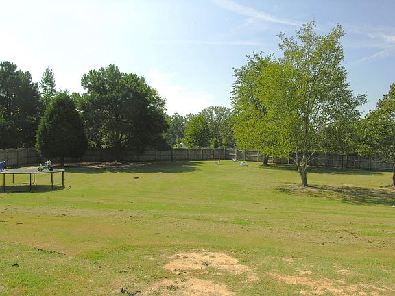 Fenced backyard
