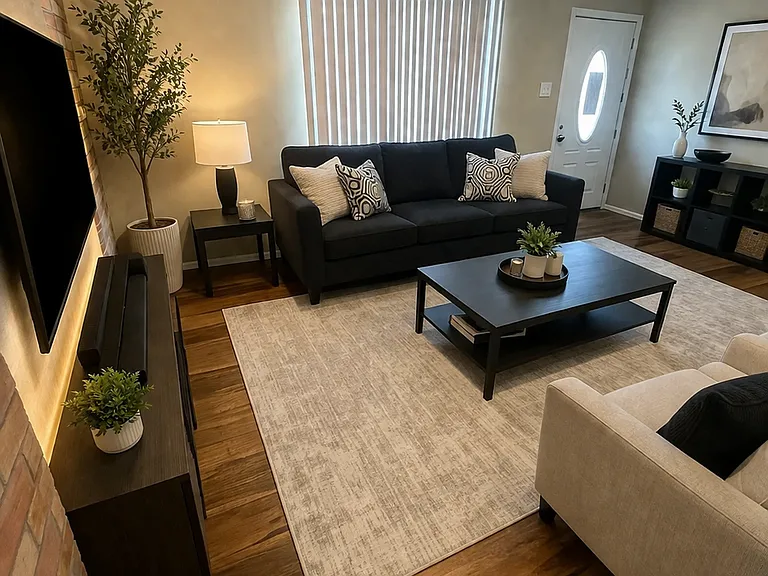 Ai Staged Living Room

DISCLAIMER: This image is intended to show how the space may be furnished or designed and not to be relied upon as the exact depiction of the current condition, layout, or finishes in this home.