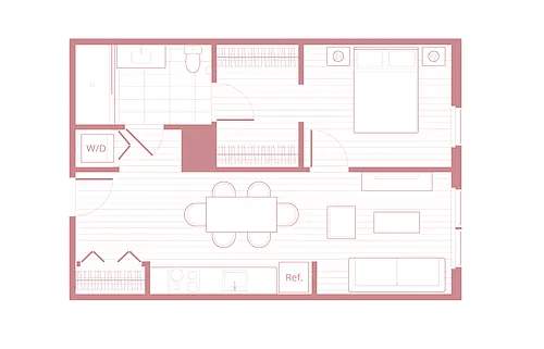 Floor plan A3 Furnished