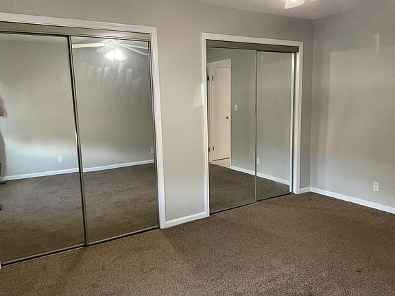 Bedroom with the spacious closet view